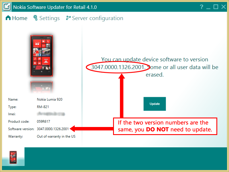 Nokia Software Updater for Retail 4.1.0